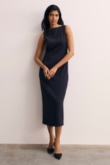 Clever Crepe Orani Dress Navy