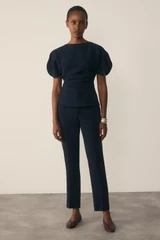 Clever Crepe Salerno Top Navy