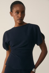 Clever Crepe Salerno Top Navy