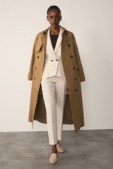 Clever Crepe Doppio Caselle Jacket Stone