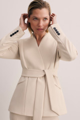 Clever Crepe Doppio Selsey Jacket Stone