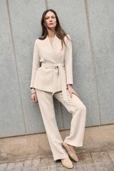 Clever Crepe Doppio Selsey Jacket Stone