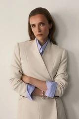 Clever Crepe Doppio Selsey Jacket Stone