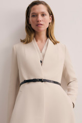 Clever Crepe Doppio Finchley Coat Stone