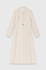 Clever Crepe Doppio Finchley Coat Stone