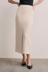 Clever Crepe Doppio Oliena Skirt Stone