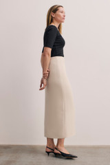 Clever Crepe Doppio Oliena Skirt Stone