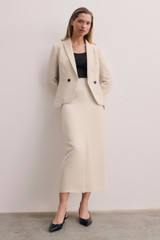 Clever Crepe Doppio Oliena Skirt Stone