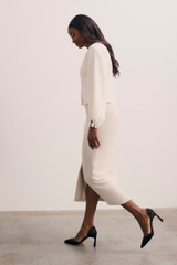 Clever Crepe Doppio Oliena Skirt Stone