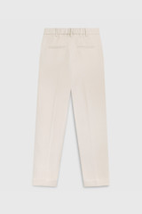 Clever Crepe Doppio Tavira Slim-Leg Trousers Stone