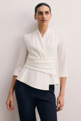 Clever Crepe Belleville Mid Sleeve Top Ivory - Welcome to the Fold LTD