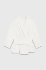 Clever Crepe Belleville Mid Sleeve Top Ivory