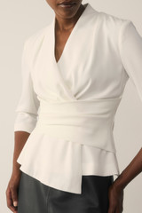 Clever Crepe Belleville Mid Sleeve Top Ivory