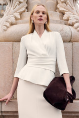 Clever Crepe Belleville Mid Sleeve Top Ivory