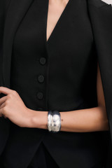 Clever Crepe Hartley Waistcoat Black