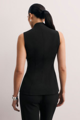 Clever Crepe Hartley Waistcoat Black