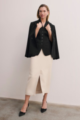 Clever Crepe Hartley Waistcoat Black