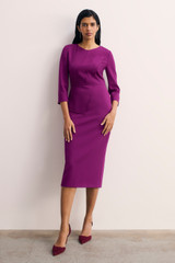 Laviano Sculpt Stretch Crepe Dress Berry