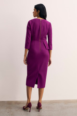 Laviano Sculpt Stretch Crepe Dress Berry
