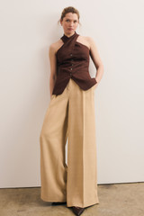 Lyon Textured Palazzo Trousers Sand