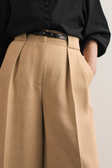 Lyon Textured Palazzo Trousers Sand