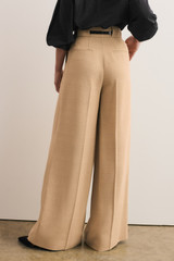 Lyon Textured Palazzo Trousers Sand