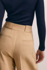 Lyon Textured Palazzo Trousers Sand