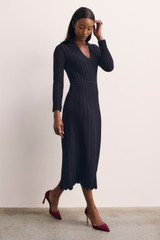 Arcella Stretch Knit Dress Navy