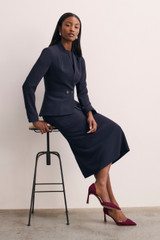 Clever Crepe Arno Jacket Navy