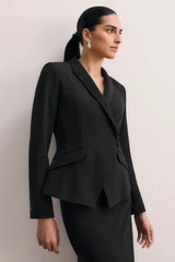 Clever Crepe Forino Jacket Black