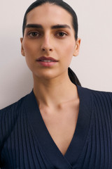 Orsett Stretch Knit Top Navy