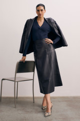 Orsett Stretch Knit Top Navy