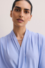 Cosette Stretch Knit Top Chalk Blue