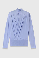 Cosette Stretch Knit Top Chalk Blue