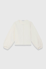 Candelo Wool Cotton Blend Jacket Ivory