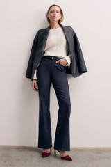 Knighton Leather Jacket Navy