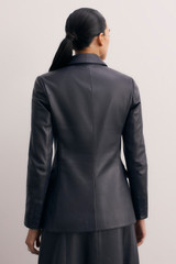 Knighton Leather Jacket Navy