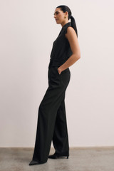 Clever Crepe Valle Trousers Black