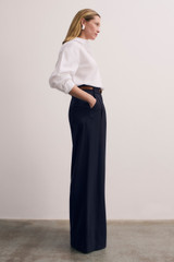 Clever Crepe Lyon Ultra Wide-Leg Trousers Navy