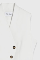 Clever Crepe Romney Waistcoat Ivory