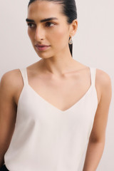 Adela Cami Ivory Silk Satin