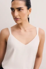 Adela Cami Ivory Silk Satin