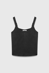 Adela Cami Black Silk Satin