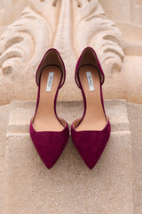 Treviso Suede Heels 80 Mulberry