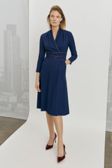 Arden Dress Indigo Wool Crepe