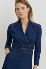 Arden Dress Indigo Wool Crepe