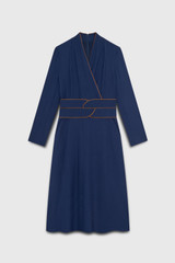 Arden Dress Indigo Wool Crepe
