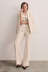 Clever Crepe Doppio Hartley Waistcoat Stone