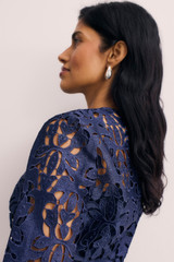 Davoli Lace Top Indigo - Welcome to the Fold LTD