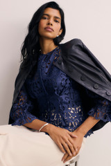 Davoli Lace Top Indigo